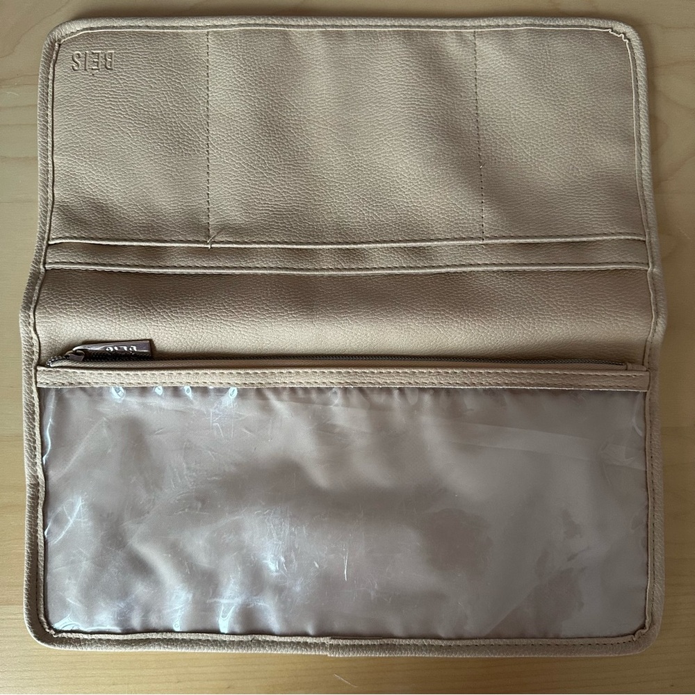 BÉIS In-Flight Airplane Seatback Organizer Vegan Leather Beige
